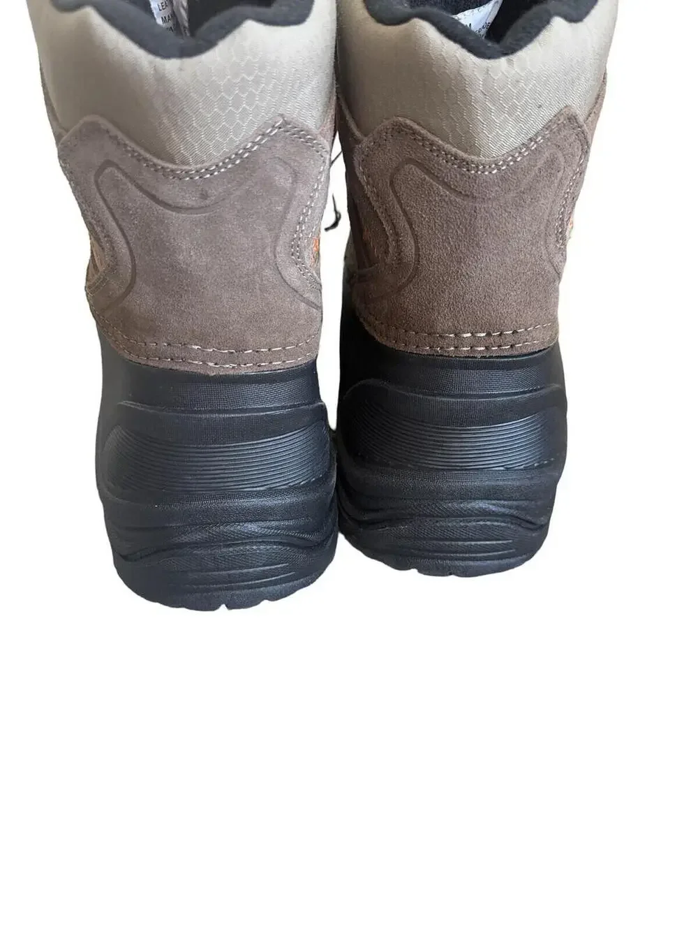 Khombu Mens Lace Up Brown Winter Thermolite Leather Upper Boots 10 New